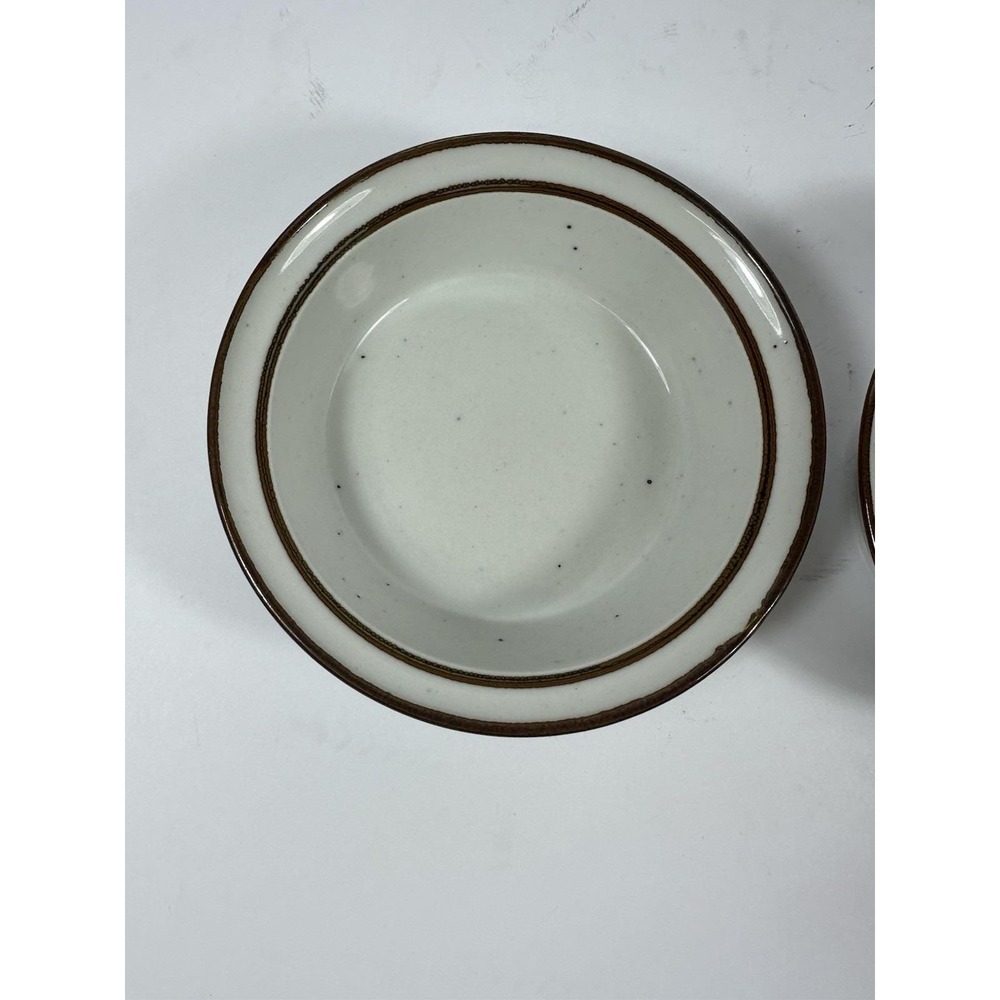 Earthstone Bowls By Trend Pacific 6" Cereal Rust Brown Rims Speckled Vtg 70s MCM - Picture 3 of 7